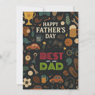 Vintage Best Dad Est 1999 Vatertagsgeschenkkarten Einladung