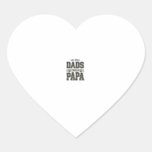 Vintage Best Dads zum Papa befördert T-Shirt Desig Herz-Aufkleber
