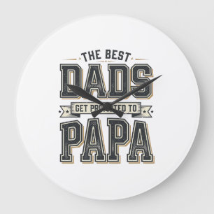 Vintage Best Dads zum Papa Shirt Design_1 Große Wanduhr