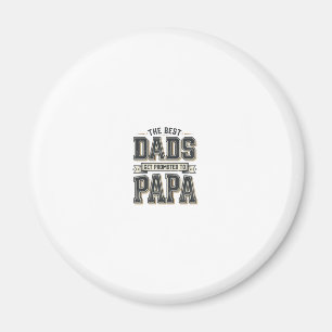 Vintage Best Dads zum Papa Shirt Design befördert_ Magnet