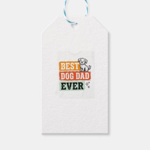 Vintage Best Dog Dad Ever Süßes Hund-Shirt Design_ Geschenkanhänger