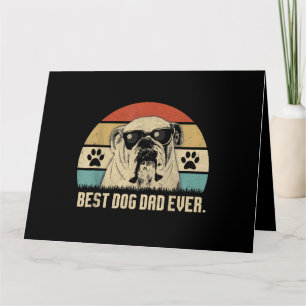 Vintage Best English Bulldog DAD Ever Shirt Vater Karte