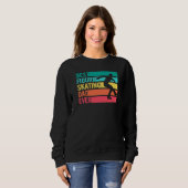 Vintage Best Figure Skating Dad Ever Fatheru2019s Sweatshirt (Vorne ganz)