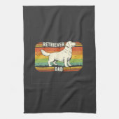 Vintage Best Golden Retriever Dad Dog Dad Geschirrtuch (Vertikal)