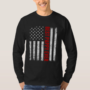 Vintage Best Pappy Ever American Flag Father's Day T-Shirt