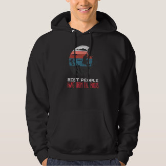Vintage Best People Hängen Von Den Felsen Berge Hoodie