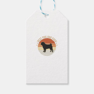Vintage Best Pug Dad Ever Hundeliebhaber-Shirt Des Geschenkanhänger