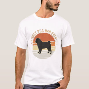 Vintage Best Pug Dad Ever Hundeliebhaber-Shirt Des T-Shirt