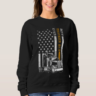 Vintage Best Trucker Dad Ever Amerikanische Flagge Sweatshirt
