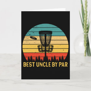 Vintage Best Uncle By Par Disc Golf Lustiger Vater Karte