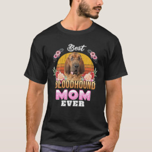Vintage beste Bluthund-Mama je Mütter Tag für D T-Shirt
