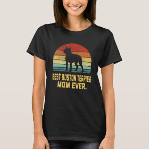 Vintage Beste Boston-Terrier-Mama ever T-Shirt