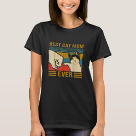 Vintage beste Cat Mama je Bump Fit T-Shirt
