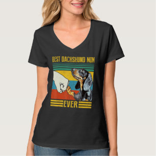 Vintage Beste Dachshund-Mutter Aller Zeiten Großar T-Shirt