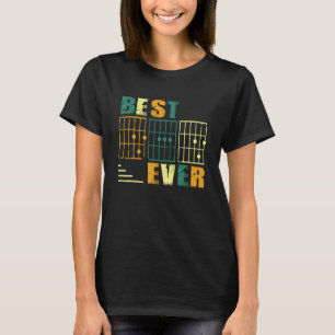 Vintage beste Dad jemals Gitarrenakkorde Vatertag T-Shirt