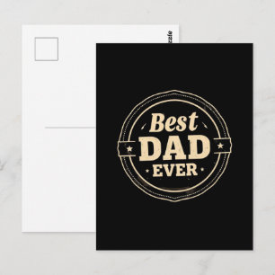 Vintage-Beste-Daddy-aller-Zeiten-Karte – Retro-Vat Postkarte