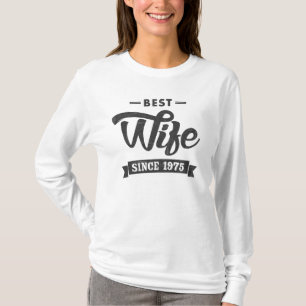 Vintage beste Ehefrau seit 1975 T-Shirt
