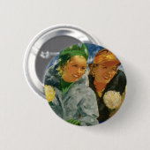 Vintage beste Freunde! Elegante und stilvolle Frau Button (Vorne & Hinten)