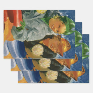 Vintage beste Freundinnen! Elegante und stilvolle  Geschenkpapier Set