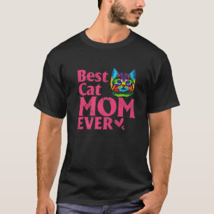 Vintage beste Katze Mama je gekürzt Katzenmama T-Shirt