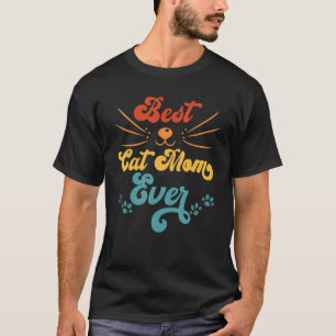 Vintage beste Katzenkatze Mama je für Frauen Katze T-Shirt