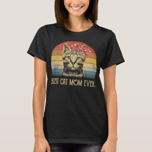 Vintage beste Katzenmutter ever Cat Muttertag  T-Shirt