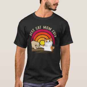 Vintage beste Katzenmutter überhaupt Katzenfrauen T-Shirt
