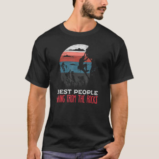 Vintage beste Menschen hängen an den Felsen Berge T-Shirt