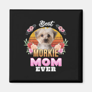 Vintage beste Morkie-Mama je Muttertag für Hund Magnet