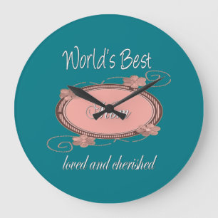 Vintage Beste Mutter Geliebt und Geschätzt Große Wanduhr