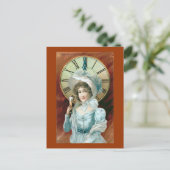 Vintage "Beste Neujahrswünsche" Feiertagspostkarte (Stehend Vorderseite)