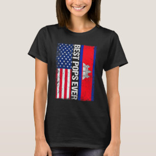 Vintage Beste Pop je Retro American Cambodia Fla T-Shirt