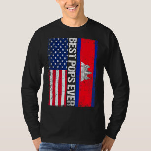Vintage Beste Pop je Retro American Cambodia Fla T-Shirt