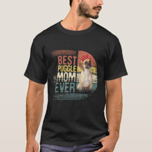 Vintage beste Puggle-Mama je Mütter Tag T-Shirt