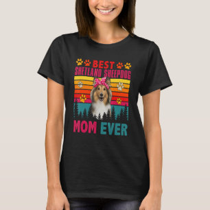 Vintage Beste Shetland Sheepdog-Mutter Aller Zeite T-Shirt