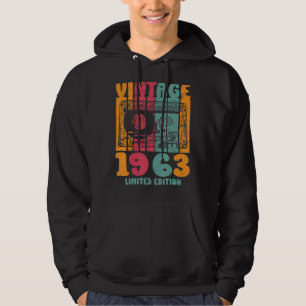 Vintage Beste Treffer 1963 Retro Birthday Hoodie