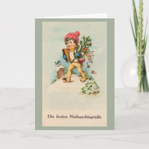 Vintage Besten Weihnachtsgrüße German Christmas Karte