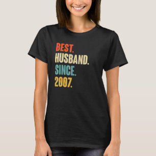 Vintage Bester Ehemann seit 2007 15. Hochzeitstag T-Shirt