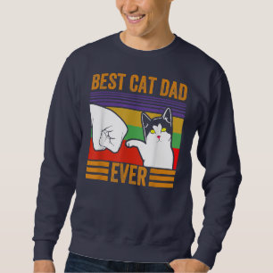 Vintage Bester Katzenpapa Aller Zeiten Männer Bump Sweatshirt