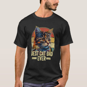 Vintage Bester Katzenvater Aller Zeiten Katzen T-Shirt