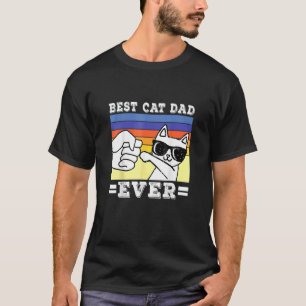Vintage Bester Katzenvater Aller Zeiten Katzenpap T-Shirt