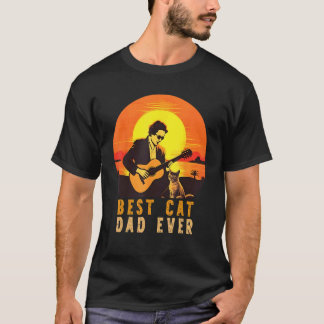 Vintage Bester Katzenvater Aller Zeiten, Lustiger T-Shirt