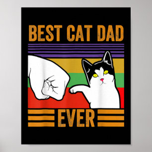 Vintage Bester Katzenvater Aller Zeiten Männer Bum Poster