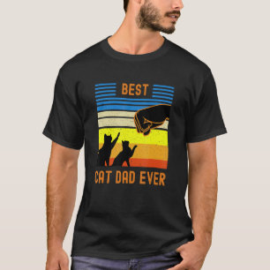 Vintage Bester Katzenvater Aller Zeiten T- Katzenp T-Shirt