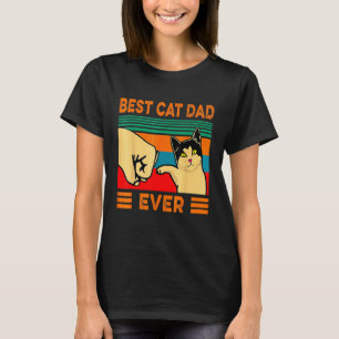 Vintage Bester Katzenvater überhaupt Fist Bump T-Shirt