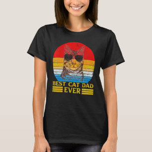 Vintage Bester Katzenvater überhaupt Katze mit c T-Shirt