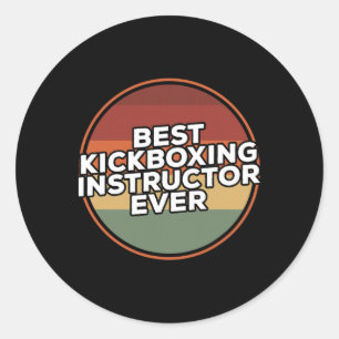 Vintage Bester Kickbox-Trainer überhaupt Training  Runder Aufkleber