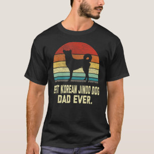 Vintage Bester Koreanischer Jindo-Hund-Vater überh T-Shirt