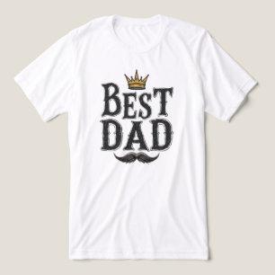 Vintage "Bester Papa Ever" Königskrone und Schnurr Tri-Blend Shirt