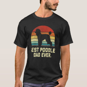 Vintage Bester Pudel-Vater Aller Zeiten Hund T-Shirt